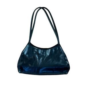 Monsac Original Black Leather Small Shoulder Bag